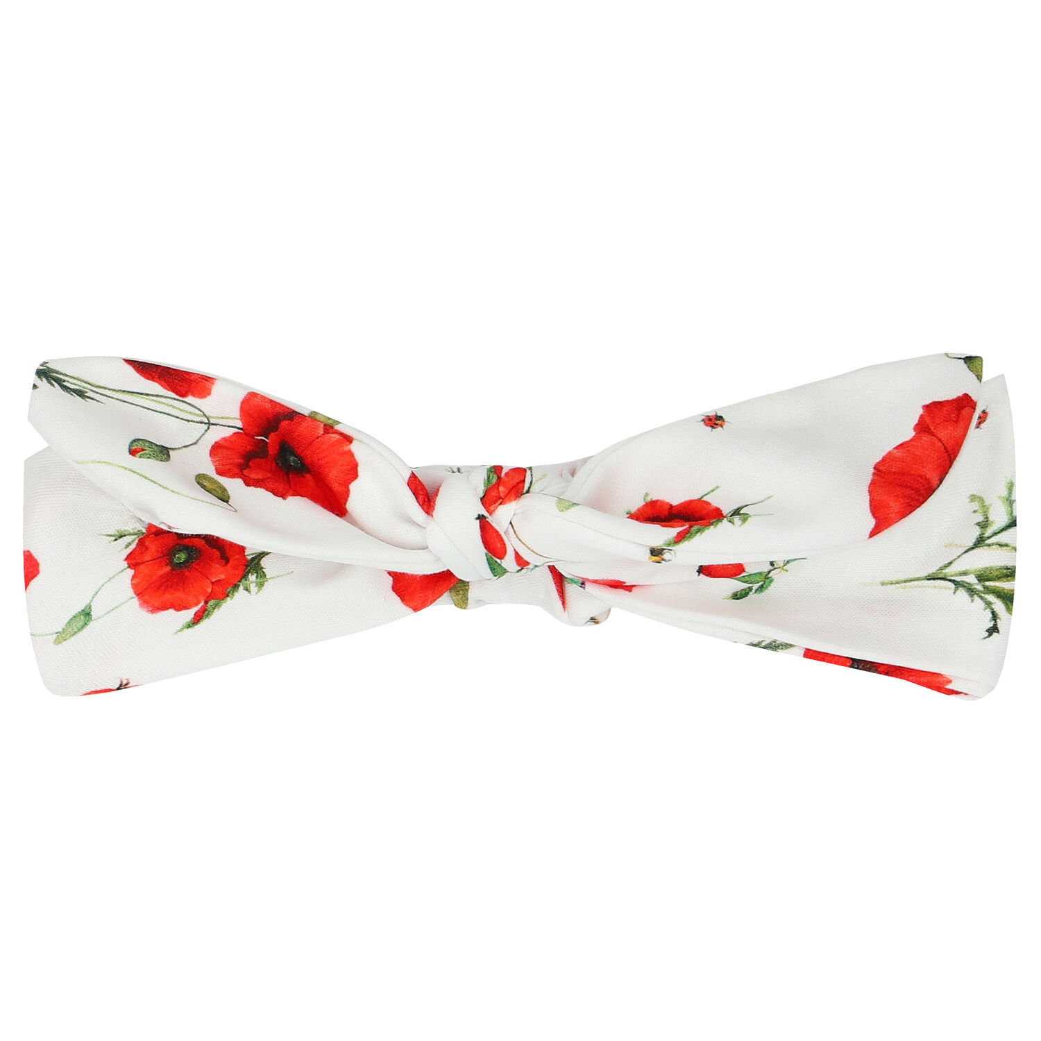 Baby Girls White & Red Poppies Headband, 1, hi-res